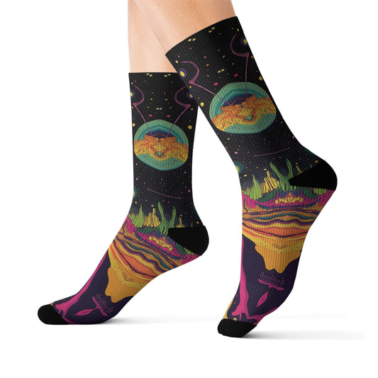 Psychedelic Galaxy Socks